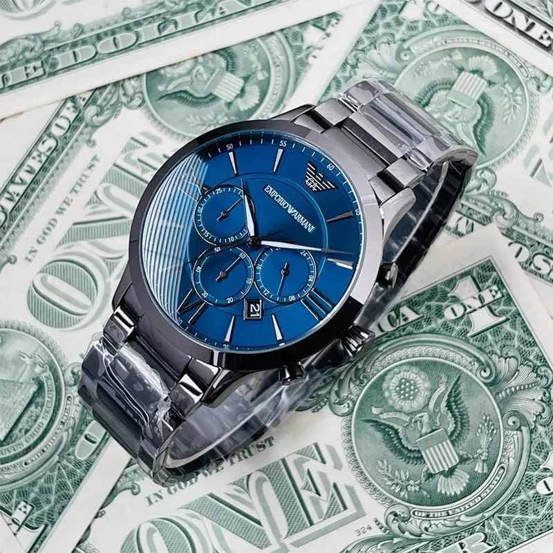 Emporio Armani Chronograph Blue Dial Men's Watch- AR11348